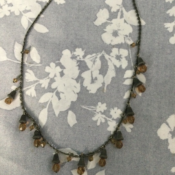 Bellagio crystals Jewelry - Bellagio crystal necklace amber crystals Total length of chain is 17 inches